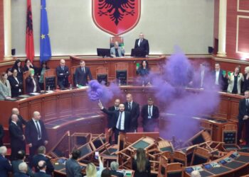 Kaosi dhe tymueset në seancën plenare, Policia e Tiranës mbërrin në Kuvend