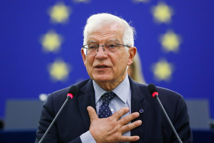 EU Foreign Policy Chief Josep Borrell delivers a speech on the situation in Afghanistan during a plenary session at the European Parliament in Strasbourg, France, September 14, 2021. Julien Warnand/Pool via REUTERS