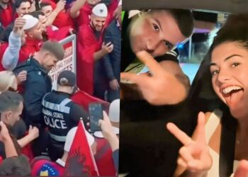 Në Gjermani policët valle me tifozët, në Shqipëri pushohen nga puna për një ‘selfie’