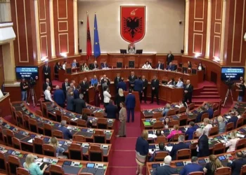 Fjalor banal në Kuvend, deputetët e PD rrethojnë foltoren, ndërpritet seanca