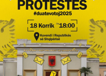 “Dua të votoj më 2025″/ Diaspora protestë para Kuvendit më 18 korrik