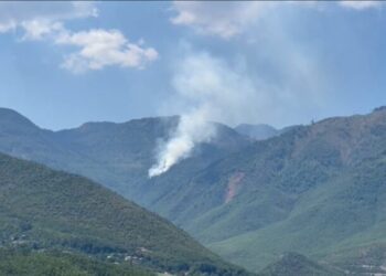 Zjarret përfshijnë pyjet e kurorës së Liqenit të Zi në Bulqizë