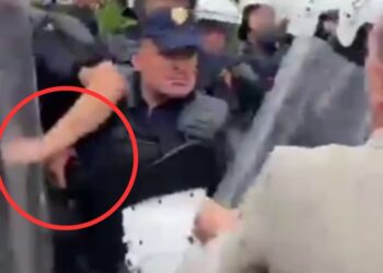 Efektivi i policisë i nxjerr armën deputetëve të opozitës