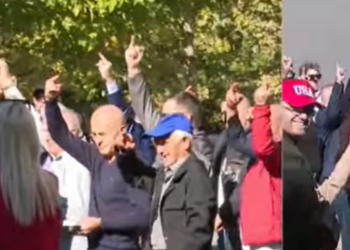 Protesta para Bashkisë/ Qytetarët i ngrenë gishtin e mesit Ramës