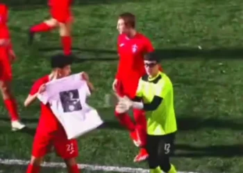 Futbollisti i Partizanit U-15 i’a dedikon golin ish-shokut të tij Martin Canit