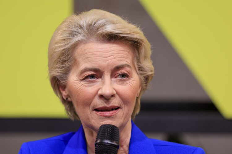 RIO DE JANEIRO, BRAZIL - NOVEMBER 17: Ursula von der Leyen President of the European Commission, speaks during the Global Citizen Panels & Fireside Chats on November 17, 2024 in Rio de Janeiro, Brazil. (Photo by Buda Mendes/Getty Images for Global Citizen)