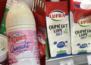 Qumështi kancerogjen nga “Lufra” dhe “Erzeni” në tregun shqiptar