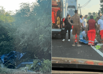 Aksident në aksin Shkodër–Muriqan, mjeti del nga rruga dhe përfundon në kanal