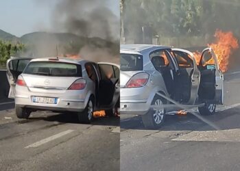 Përplasen disa makina në autostradë, përfshihet nga flakët një “Opel”