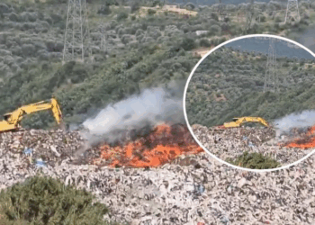 Merr flakë fusha e mbetjeve në inceneratorin e Elbasanit