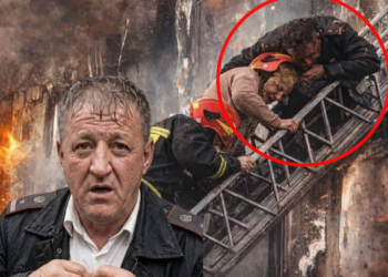 **“Më lër të digjem me gjithë shtëpi”, vajza e telefonon për nënën e sëmurë, zjarrfikësi sfidon flakët dhe sakrifikon për ta shpëtuar nga pallati në zjarr**