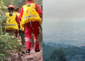 Zjarri riaktivizohet në Zidoll të Krujës, flakët u afrohen sërish depove të eksplozivit