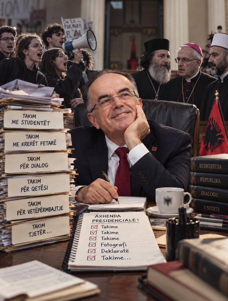Presidenti imagjinar dhe takimet imagjinare  Begaj do të zgjidhë krizën  